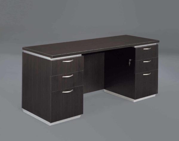 KNEEHOLE CREDENZA WITH FLAT ENDS