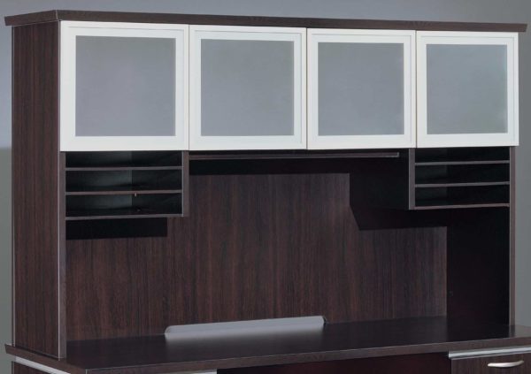 OVERHEAD STORAGE WITH FROSTED GLASS DOORS