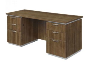 KNEEHOLE CREDENZA WITH FLAT ENDS