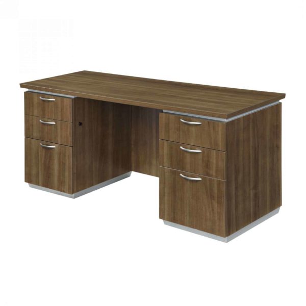 KNEEHOLE CREDENZA WITH FLAT ENDS
