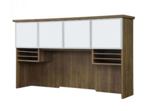 OVERHEAD STORAGE WITH WHITE GLASS DOORS