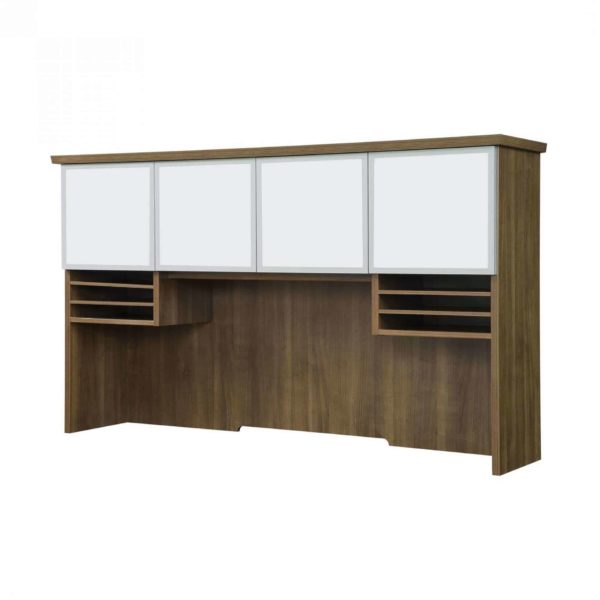 OVERHEAD STORAGE WITH WHITE GLASS DOORS
