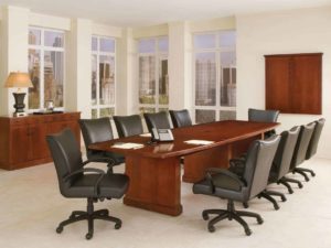 10' BOAT SHAPED EXPANDABLE CONFERENCE TABLE