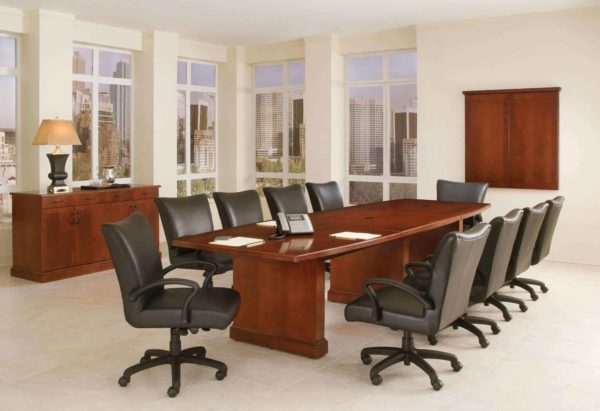 10' BOAT SHAPED EXPANDABLE CONFERENCE TABLE