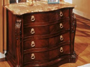 TWO-DRAWER LATERAL FILE WITH MARBLE TOP