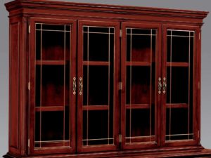 OVERHEAD STORAGE WITH LEADED GLASS DOORS
