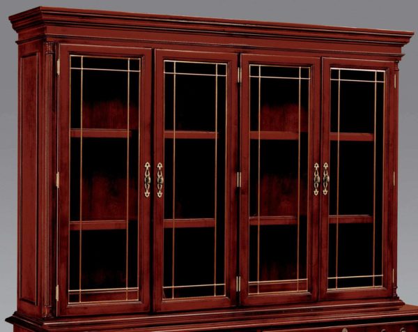 OVERHEAD STORAGE WITH LEADED GLASS DOORS