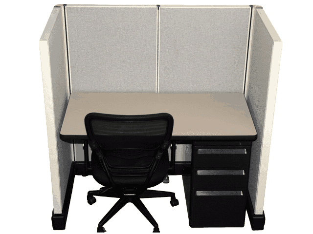 Miller AO2 2'x4' Center Cubicles - Used Office Furniture Store: Millenium Office Furniture
