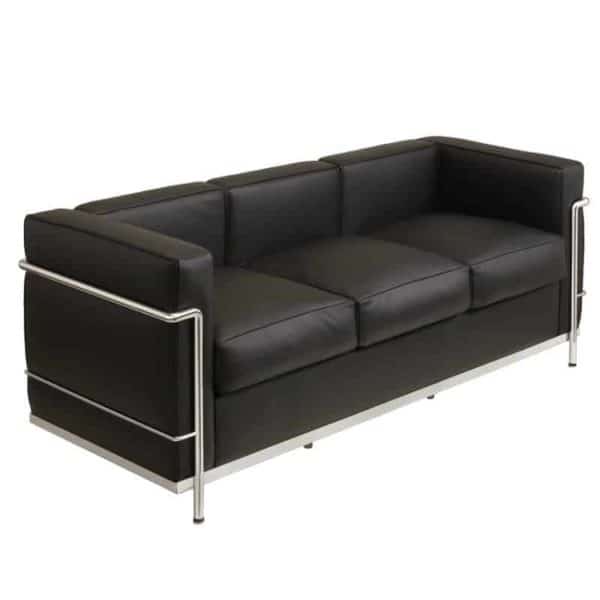 CC Metro Lounge Sofa - 3 Seater, Black Modern