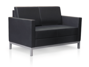 Simo Edge Lounge Couch - 2 Seater, Black Modern