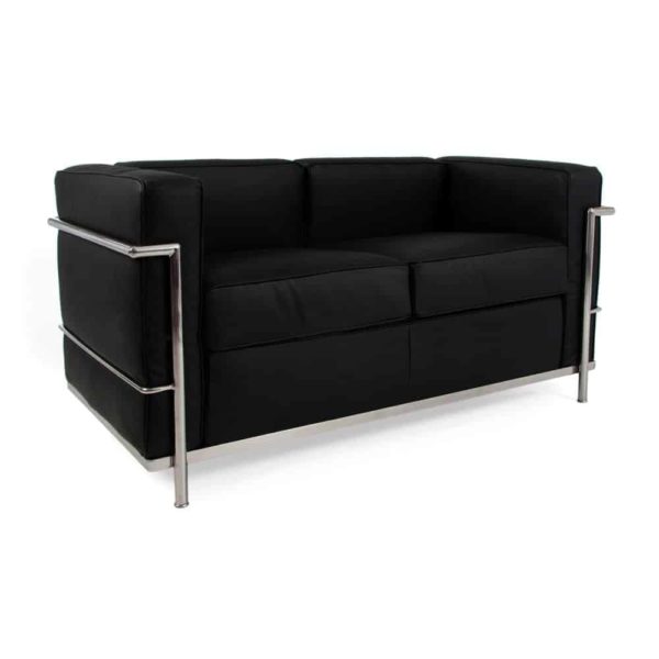 CC Metro Lounge Loveseat - 2 Seater, Black Modern