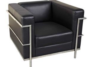 CC Metro Lounge Club Chair - 1 Seater, Black Modern