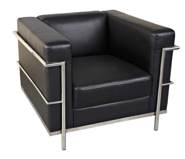 CC Metro Lounge Club Chair - 1 Seater, Black Modern