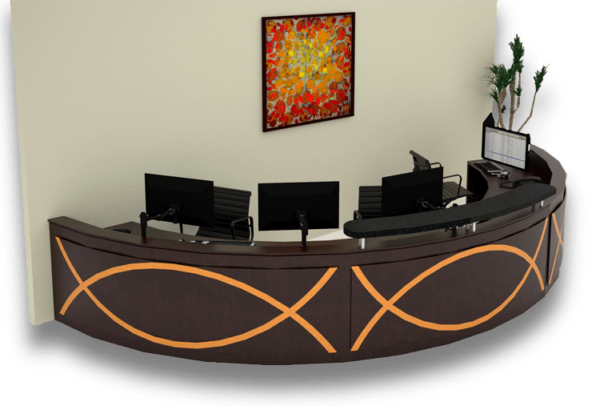 Reception Desk, Simo Curved 240