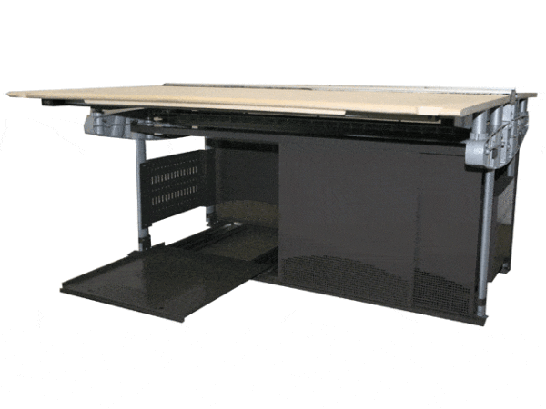 Trading Desk Transitional - Modern Aluminum Framed, Adjustable Height - Image 3