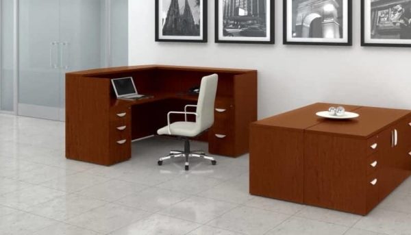 Reception Desk, Transitional Wood Veneer VF-F - Image 3