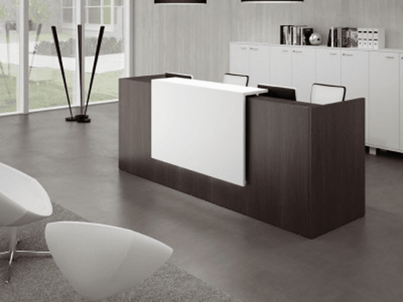 Reception Desk Contemporary Zee B Used Office Furniture Chicago