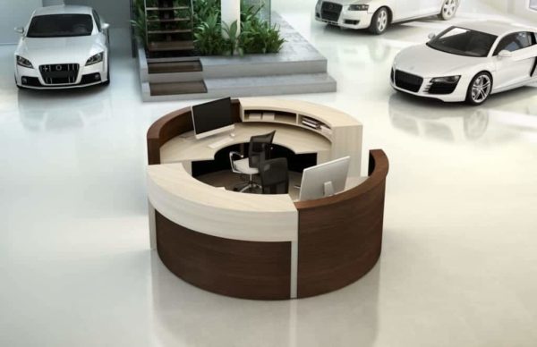 Reception Desk, Modern, Spheric