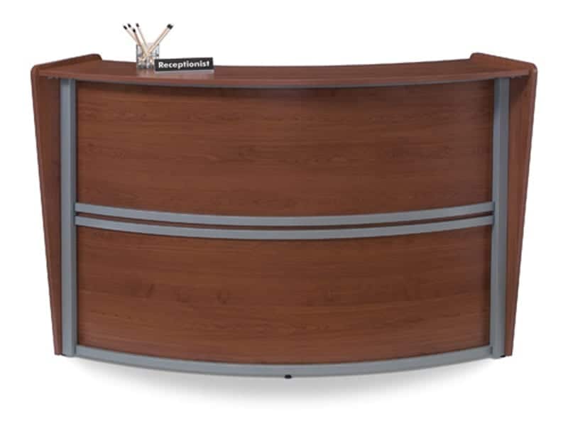 Reception Desk Transitional Laminate Mar 1 Used Office